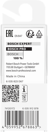 Fresa reta Bosch PRO de 5/8″ com dois sulcos.